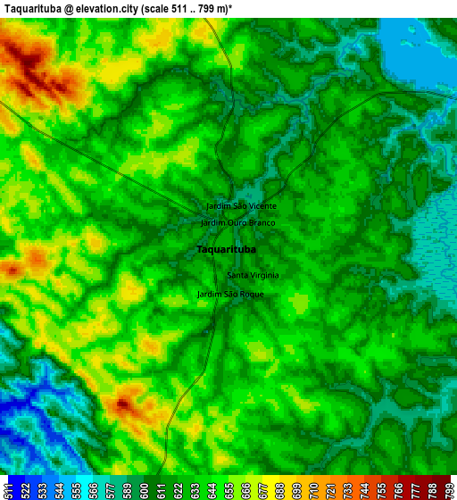 Zoom OUT 2x Taquarituba, Brazil elevation map