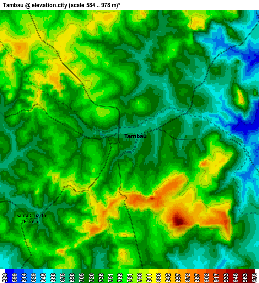 Zoom OUT 2x Tambaú, Brazil elevation map
