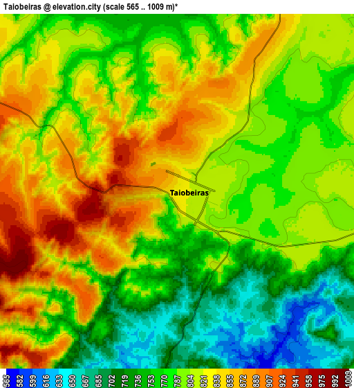 Zoom OUT 2x Taiobeiras, Brazil elevation map