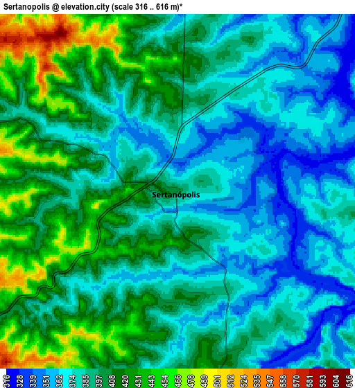 Zoom OUT 2x Sertanópolis, Brazil elevation map