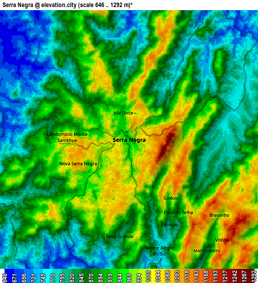 Zoom OUT 2x Serra Negra, Brazil elevation map