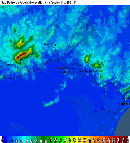 Zoom OUT 2x São Pedro da Aldeia, Brazil elevation map