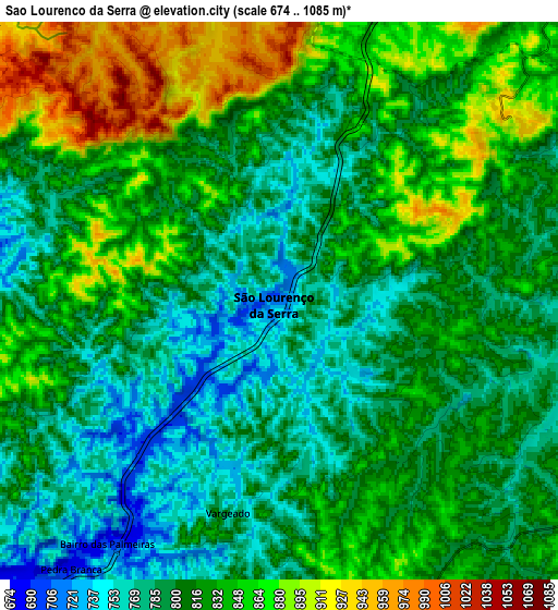 Zoom OUT 2x São Lourenço da Serra, Brazil elevation map