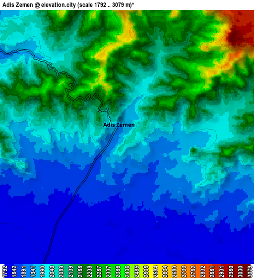 Zoom OUT 2x Ādīs Zemen, Ethiopia elevation map