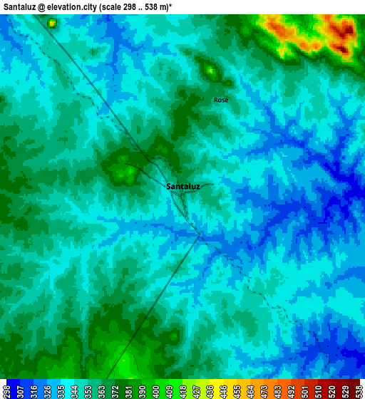 Zoom OUT 2x Santaluz, Brazil elevation map