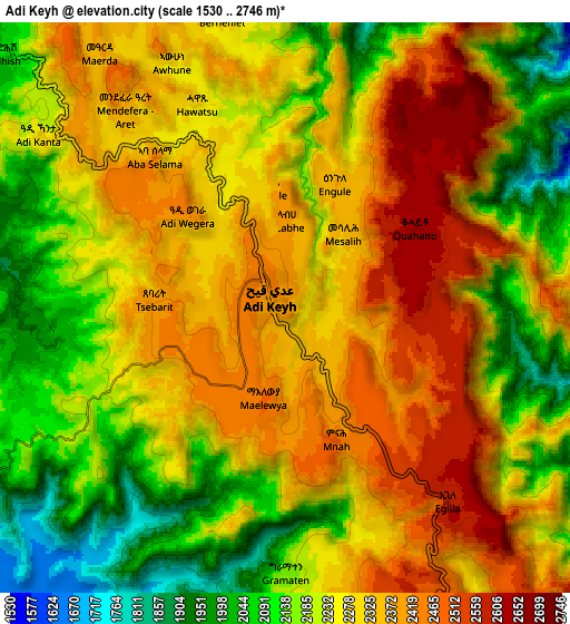 Zoom OUT 2x Adi Keyh, Eritrea elevation map