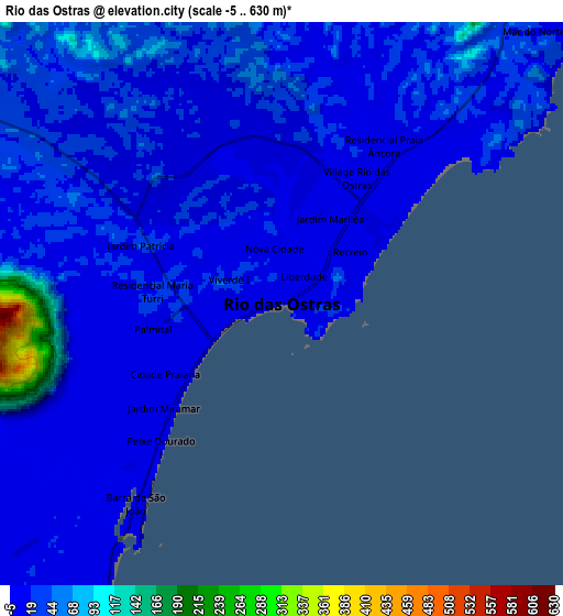 Zoom OUT 2x Rio das Ostras, Brazil elevation map