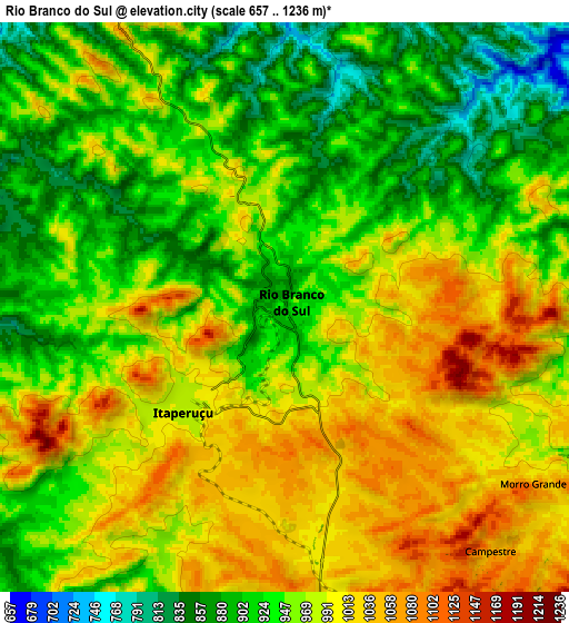 Zoom OUT 2x Rio Branco do Sul, Brazil elevation map
