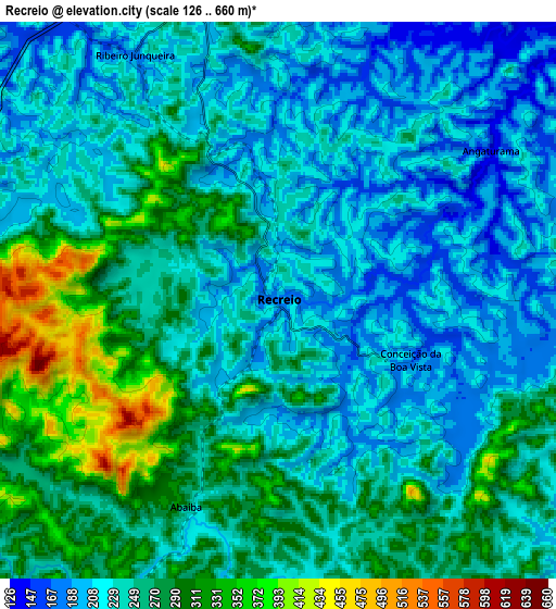Zoom OUT 2x Recreio, Brazil elevation map