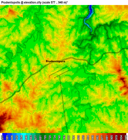 Zoom OUT 2x Prudentópolis, Brazil elevation map