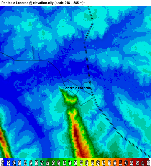 Zoom OUT 2x Pontes e Lacerda, Brazil elevation map