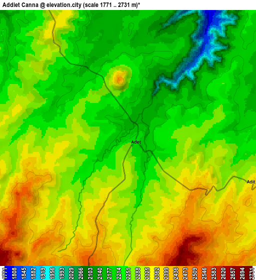 Zoom OUT 2x Addiet Canna, Ethiopia elevation map