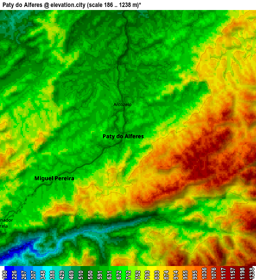 Zoom OUT 2x Paty do Alferes, Brazil elevation map