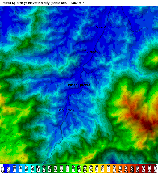 Zoom OUT 2x Passa Quatro, Brazil elevation map