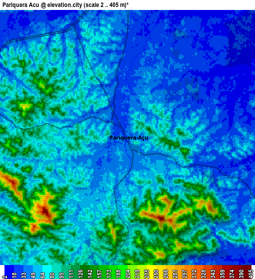 Zoom OUT 2x Pariquera Açu, Brazil elevation map