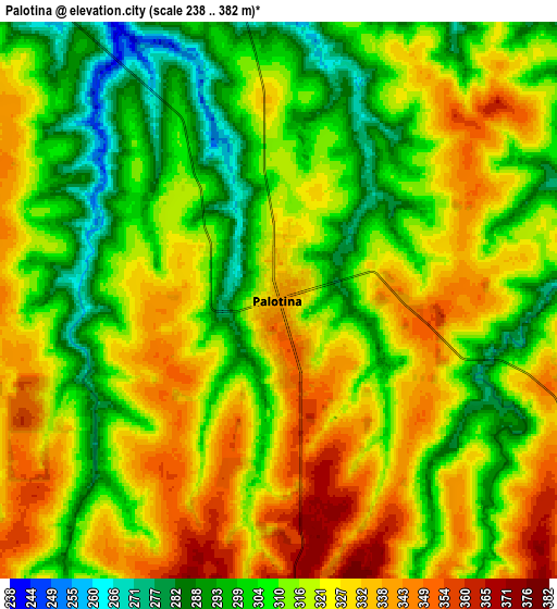 Zoom OUT 2x Palotina, Brazil elevation map