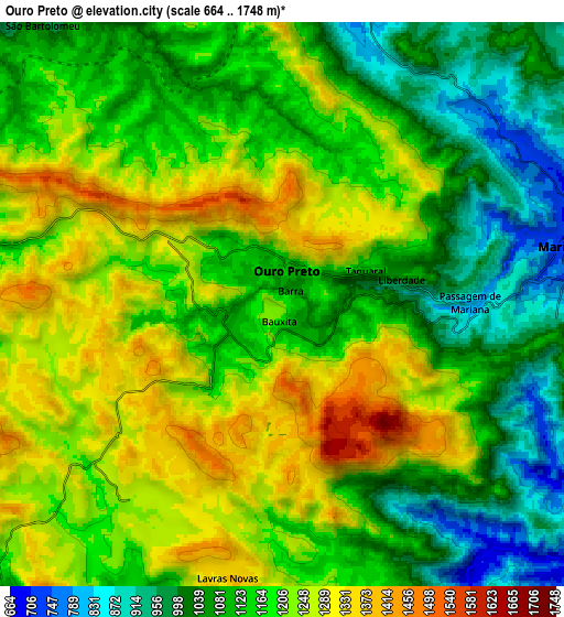 Zoom OUT 2x Ouro Preto, Brazil elevation map