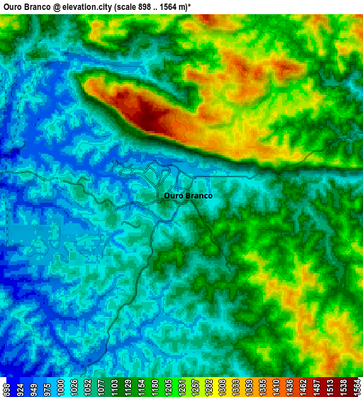 Zoom OUT 2x Ouro Branco, Brazil elevation map