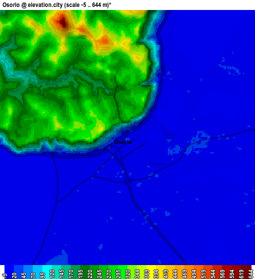 Zoom OUT 2x Osório, Brazil elevation map