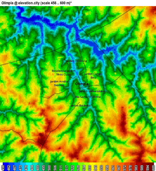 Zoom OUT 2x Olímpia, Brazil elevation map
