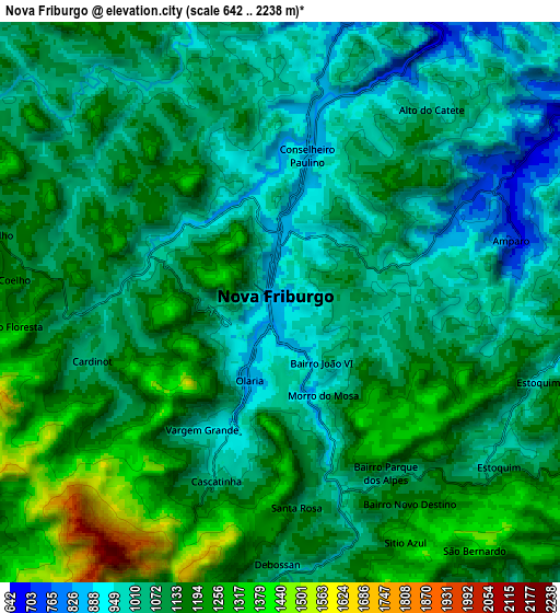 Zoom OUT 2x Nova Friburgo, Brazil elevation map