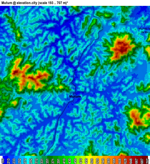Zoom OUT 2x Mutum, Brazil elevation map
