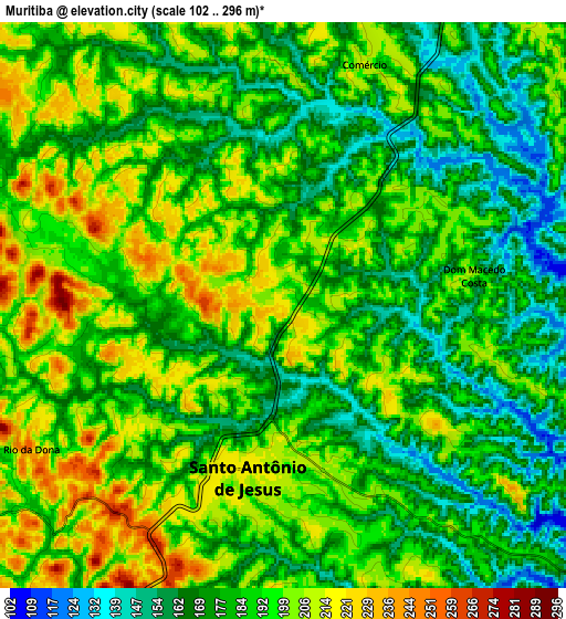 Zoom OUT 2x Muritiba, Brazil elevation map