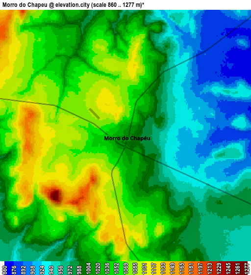 Zoom OUT 2x Morro do Chapéu, Brazil elevation map