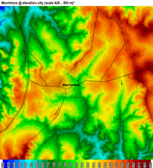 Zoom OUT 2x Morrinhos, Brazil elevation map