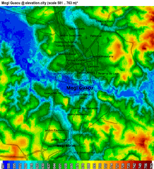 Zoom OUT 2x Mogi Guaçu, Brazil elevation map