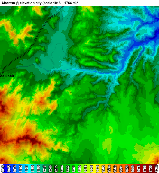 Zoom OUT 2x Abomsa, Ethiopia elevation map
