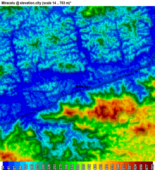 Zoom OUT 2x Miracatu, Brazil elevation map