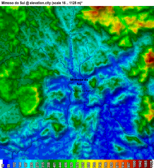 Zoom OUT 2x Mimoso do Sul, Brazil elevation map