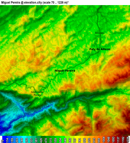 Zoom OUT 2x Miguel Pereira, Brazil elevation map