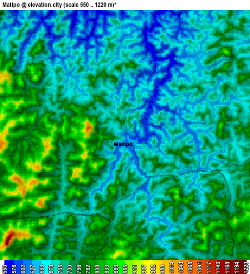 Zoom OUT 2x Matipó, Brazil elevation map
