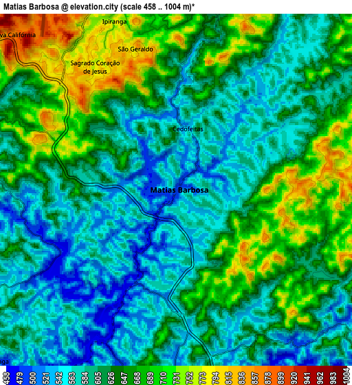Zoom OUT 2x Matias Barbosa, Brazil elevation map
