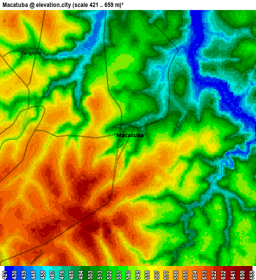 Zoom OUT 2x Macatuba, Brazil elevation map