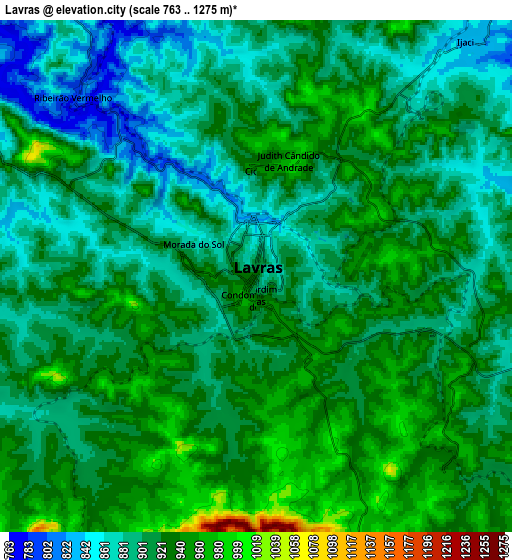 Zoom OUT 2x Lavras, Brazil elevation map