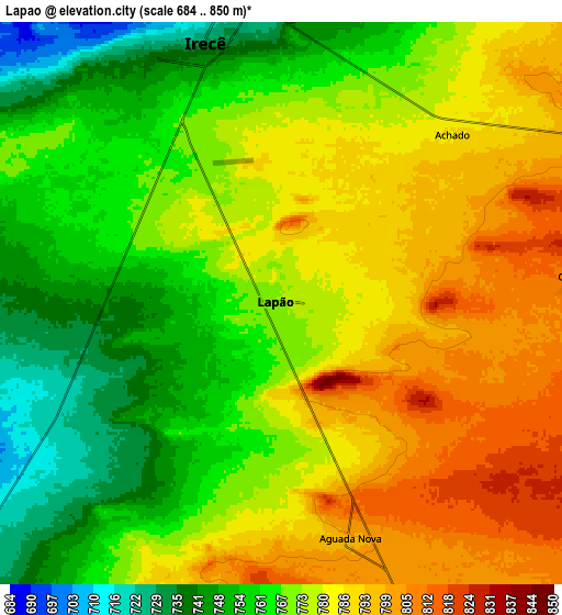 Zoom OUT 2x Lapão, Brazil elevation map