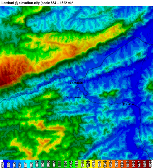 Zoom OUT 2x Lambari, Brazil elevation map