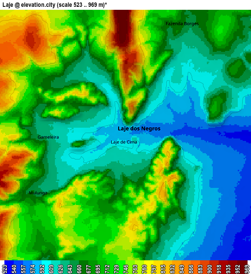 Zoom OUT 2x Laje, Brazil elevation map