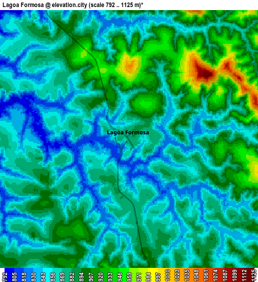 Zoom OUT 2x Lagoa Formosa, Brazil elevation map