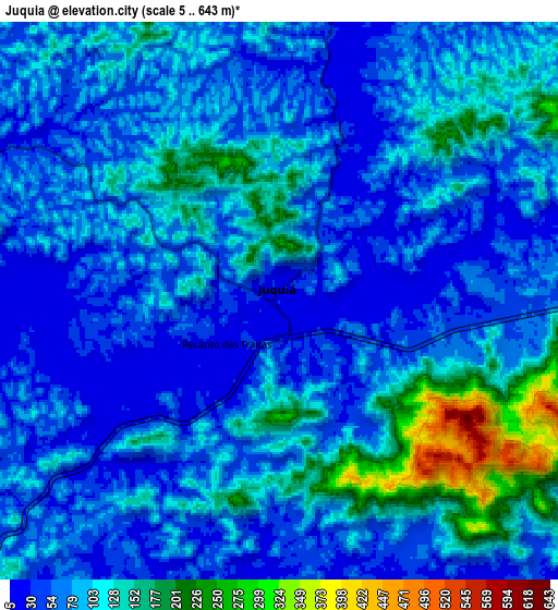 Zoom OUT 2x Juquiá, Brazil elevation map