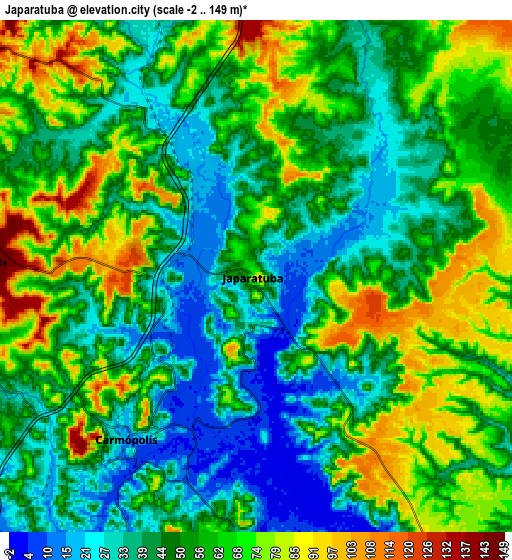 Zoom OUT 2x Japaratuba, Brazil elevation map
