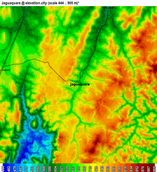 Zoom OUT 2x Jaguaquara, Brazil elevation map