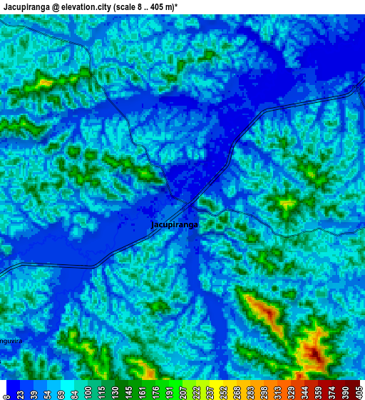 Zoom OUT 2x Jacupiranga, Brazil elevation map