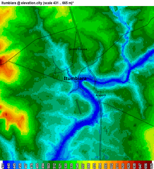 Zoom OUT 2x Itumbiara, Brazil elevation map