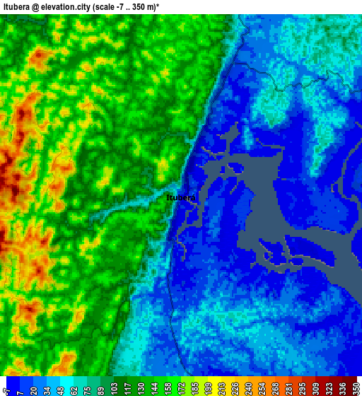 Zoom OUT 2x Ituberá, Brazil elevation map