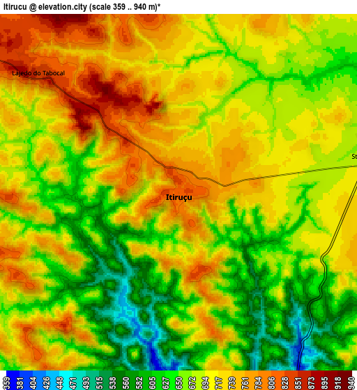 Zoom OUT 2x Itiruçu, Brazil elevation map