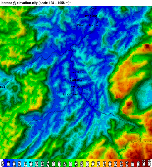 Zoom OUT 2x Itarana, Brazil elevation map